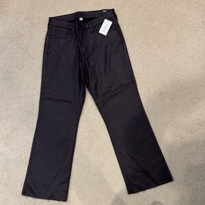 Kut from the Kloth Dark Purple Faux leather Ankle Flare Pants